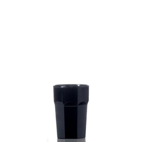 Schwarzes Plastik Schnapsglas Remedy 2.5 cl. Lassen Sie es mit Ihrem eigenen Logo bedrucken oder gravieren